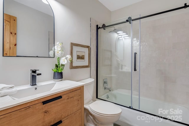 471 Highlands View Rd, Highlands, NC 28741 - full bath with toilet, vanity, and combined bath / shower with glass door