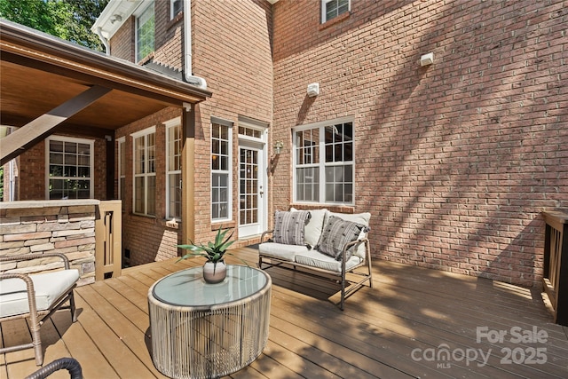 1336 Dobson Dr, Waxhaw, NC 28173 - wooden deck featuring outdoor lounge area