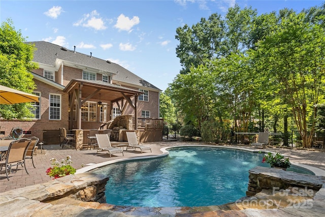 1336 Dobson Dr, Waxhaw, NC 28173 - outdoor pool featuring a patio area