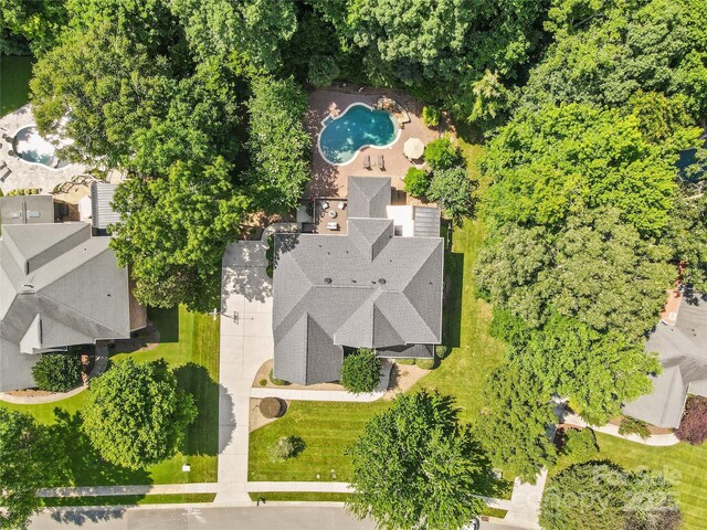 1336 Dobson Dr, Waxhaw, NC 28173 - aerial view of a pool area