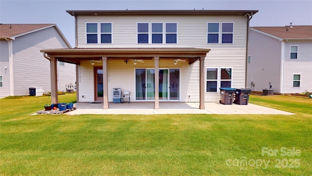 7651 Fenn Way, Fort Mill, SC 29707 - rear view of house with a patio area, central AC, and a lawn