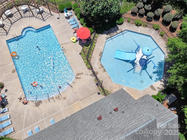 187 Water Oak Dr, Mooresville, NC 28117 - drone / aerial view of a pool area