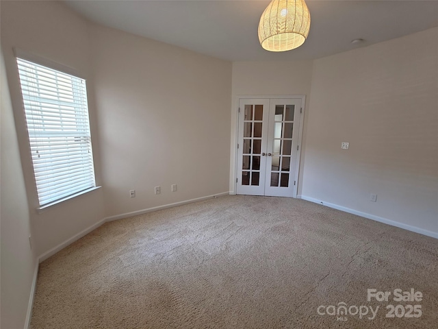 509 Settlers Grove Ln, Salisbury, NC 28146 - carpeted empty room featuring french doors and baseboards