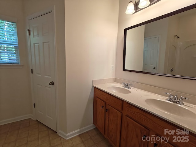 509 Settlers Grove Ln, Salisbury, NC 28146 - full bath with double vanity and tile patterned flooring