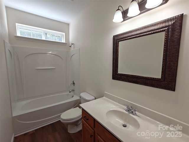 509 Settlers Grove Ln, Salisbury, NC 28146 - full bathroom with vanity,  shower combination, and wood finished floors