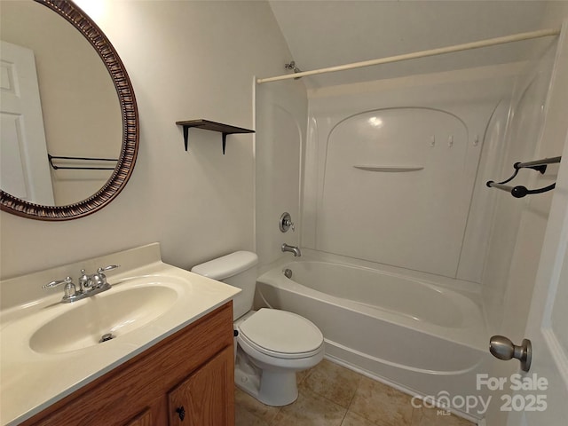 509 Settlers Grove Ln, Salisbury, NC 28146 - bathroom with shower / tub combination, vanity, and tile patterned flooring