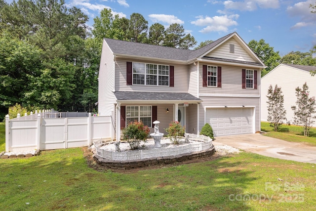 10816 Pointer Ridge Dr, Charlotte, NC 28214 - traditional-style home featuring an attached garage and concrete driveway