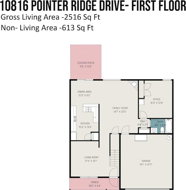 10816 Pointer Ridge Dr, Charlotte, NC 28214 - property floor plan