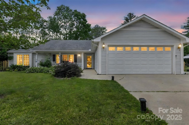60 Southchase Dr, Fletcher, NC 28732 - ranch-style house featuring a front lawn, driveway, and an attached garage
