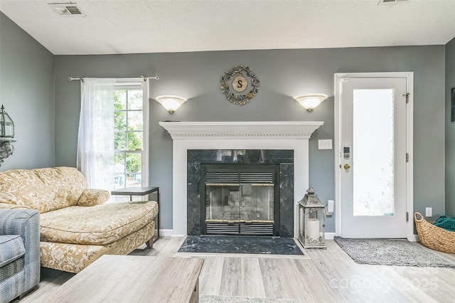 60 Southchase Dr, Fletcher, NC 28732 - living area featuring wood finished floors, a fireplace, and baseboards