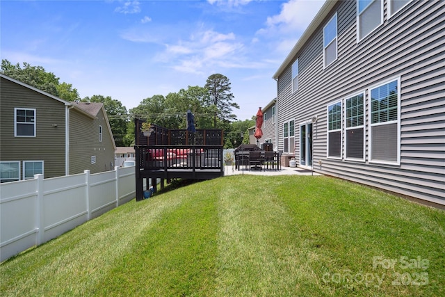 10012 Michael Crossing Dr, Charlotte, NC 28213 - view of yard with a patio and a wooden deck