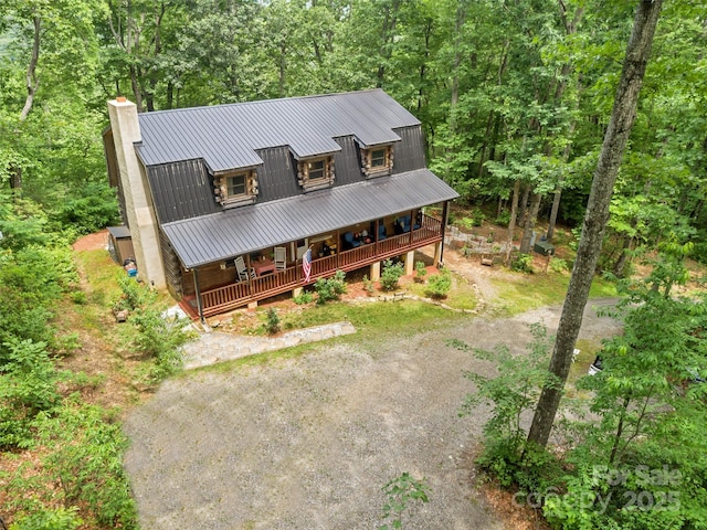 252 Idylwild Ln, Black Mountain, NC 28711 - aerial view of property and surrounding area featuring a forest