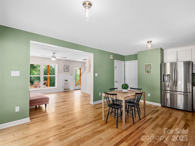 31 Rory Phillips Vw, Candler, NC 28715 - dining area featuring light wood finished floors, baseboards, and ceiling fan