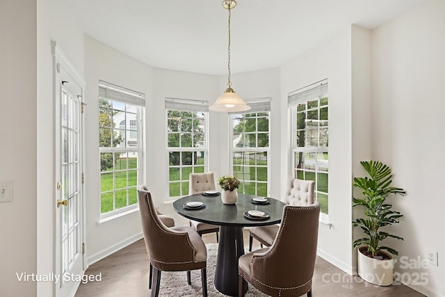 5002 Abode Lily Ln, Charlotte, NC 28227 - dining space with wood finished floors and baseboards