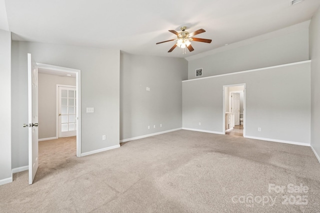 5002 Abode Lily Ln, Charlotte, NC 28227 - empty room with ceiling fan and carpet floors