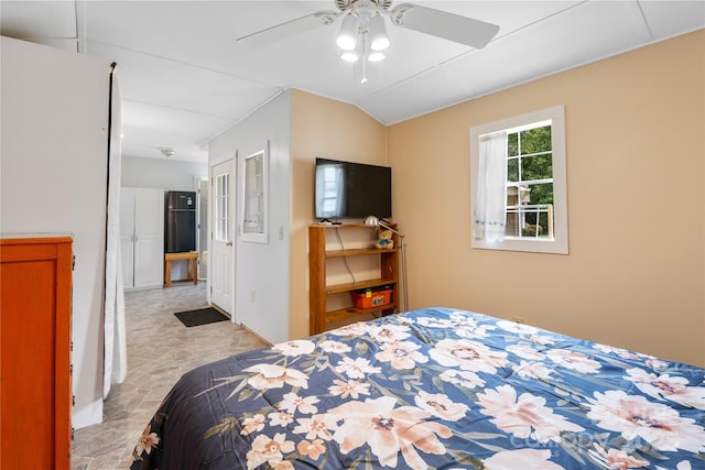 251 Vera Ln, Columbus, NC 28722 - bedroom featuring ceiling fan and vaulted ceiling