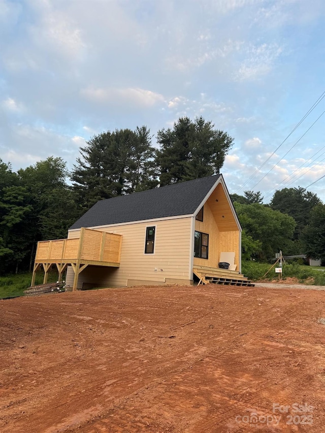 808 Country Club Dr, Waynesville, NC 28786 - view of side of property with a wooden deck