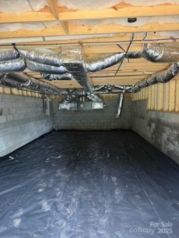 808 Country Club Dr, Waynesville, NC 28786 - basement with crawl space and concrete block wall