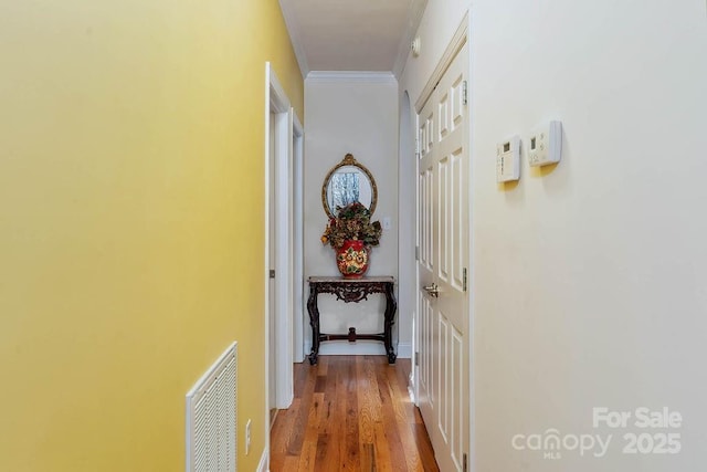 387 Goodview Dr, Hendersonville, NC 28792 - corridor with crown molding and wood finished floors
