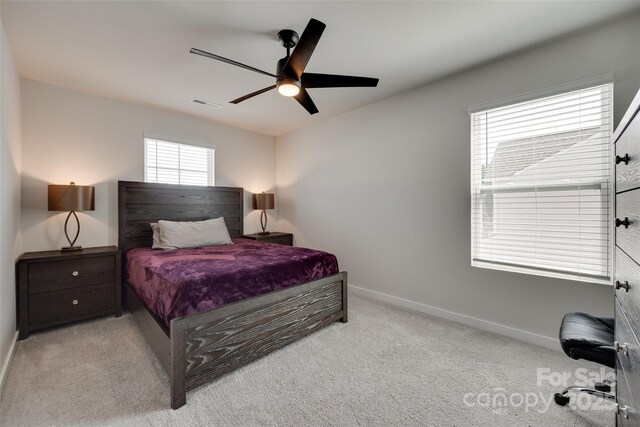 1195 Cavalier Ln, Rock Hill, SC 29730 - bedroom featuring carpet flooring, baseboards, and ceiling fan