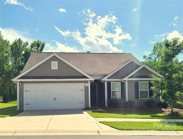 1195 Winding Creek Rd, Salisbury, NC 28146 - view of front of property with a garage, concrete driveway, and a front yard