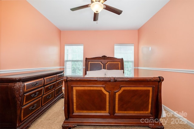 4201 Amber Leigh Way Dr, Charlotte, NC 28269 - bedroom featuring light colored carpet and ceiling fan