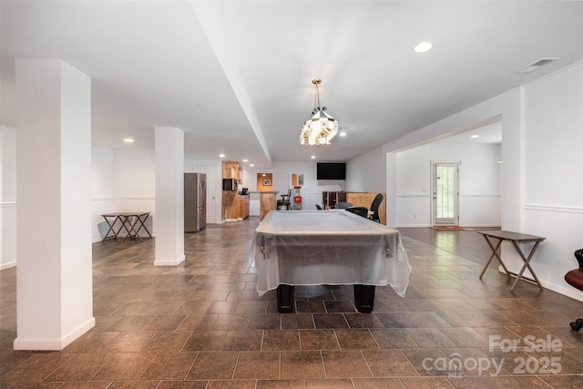 4201 Amber Leigh Way Dr, Charlotte, NC 28269 - game room with recessed lighting and billiards table