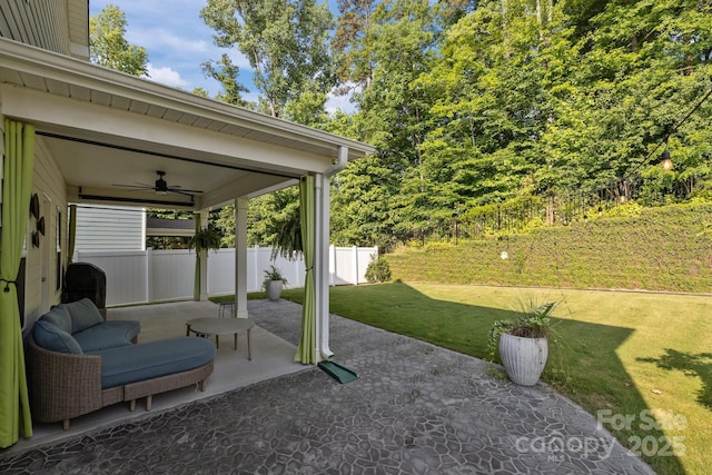 229 Cramerton Mills Parkway, Cramerton, NC 28032 - view of patio featuring ceiling fan