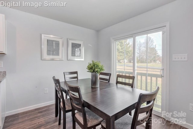 10127 Florentine Way, Charlotte, NC 28214 - dining space featuring baseboards and dark wood finished floors