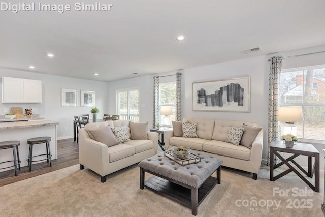 10127 Florentine Way, Charlotte, NC 28214 - living area with recessed lighting and light wood-type flooring