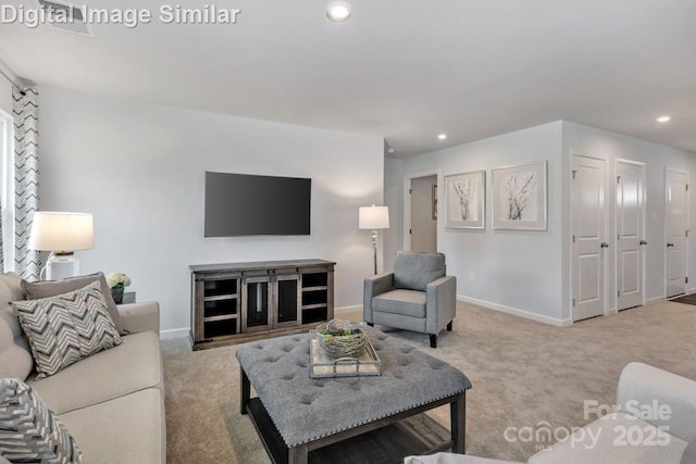 10127 Florentine Way, Charlotte, NC 28214 - carpeted living room featuring recessed lighting and baseboards