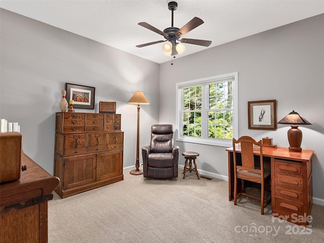 306 Croydon Dr, Hendersonville, NC 28791 - carpeted office with a ceiling fan and baseboards