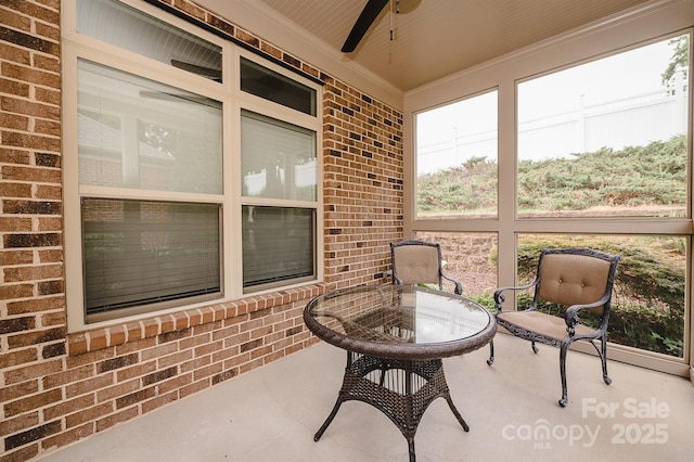 4518 Courtyard Blvd Unit 4, Harrisburg, NC 28075 - sunroom / solarium featuring a ceiling fan