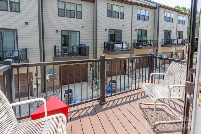 819 Anderson St, Charlotte, NC 28205 - wooden deck featuring central AC unit