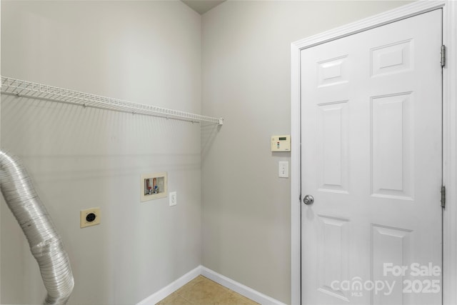 10225 Alexander Martin Ave, Charlotte, NC 28277 - washroom featuring hookup for an electric dryer, hookup for a washing machine, and light tile patterned flooring