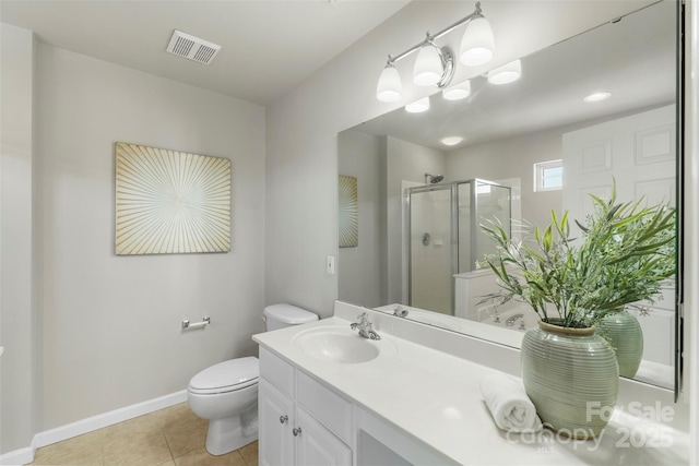 10225 Alexander Martin Ave, Charlotte, NC 28277 - full bathroom featuring a stall shower, vanity, and tile patterned floors