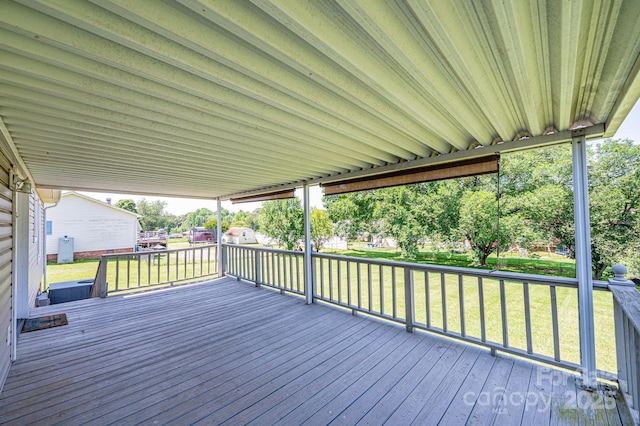 2031 36th St NE, Hickory, NC 28601 - wooden deck featuring a yard
