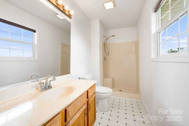 87 Collins Rd, Marshall, NC 28753 - bathroom featuring toilet, vanity, and a shower