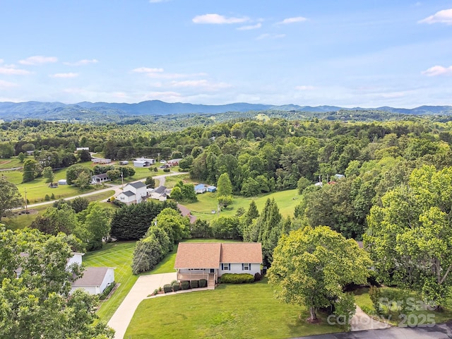 87 Collins Rd, Marshall, NC 28753 - bird's eye view of a mountain backdrop and a heavily wooded area