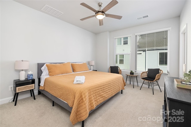 1428 Winding Stream Rd, Charlotte, NC 28206 - bedroom with light colored carpet, baseboards, and a ceiling fan