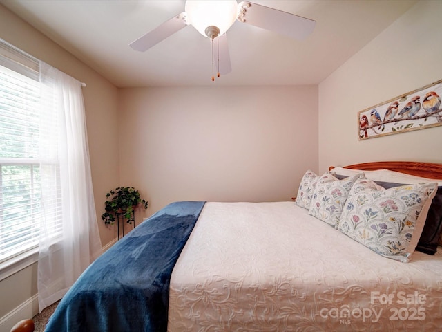 8101 Cane Pointe Ln, Waxhaw, NC 28173 - bedroom with ceiling fan and baseboards