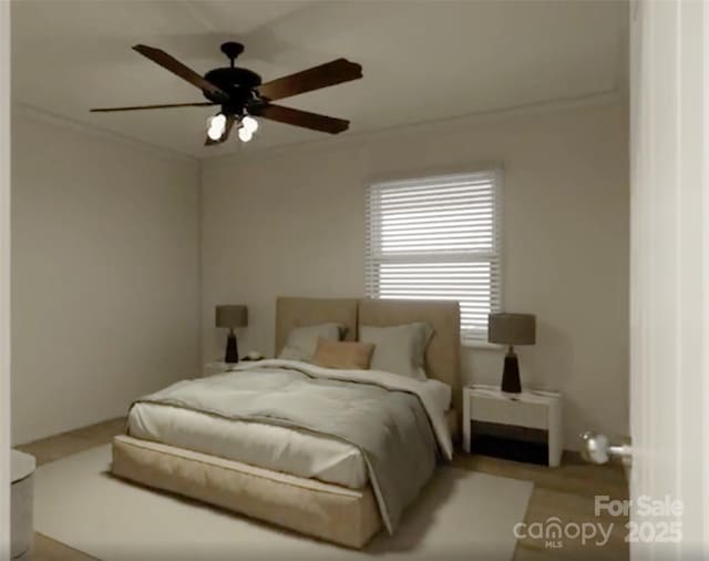1238 Carl Allen Rd, Edgemoor, SC 29712 - bedroom with ornamental molding and a ceiling fan