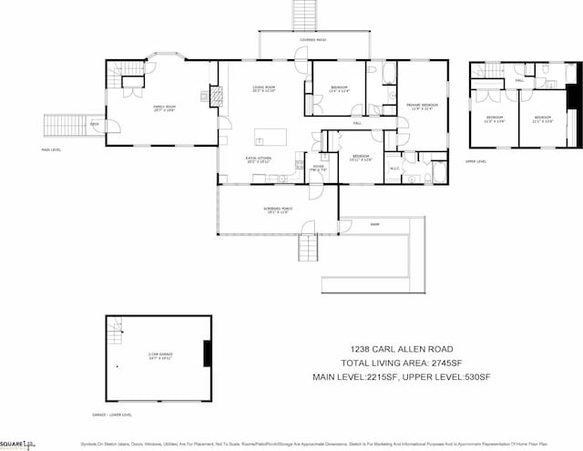 1238 Carl Allen Rd, Edgemoor, SC 29712 - view of home floor plan
