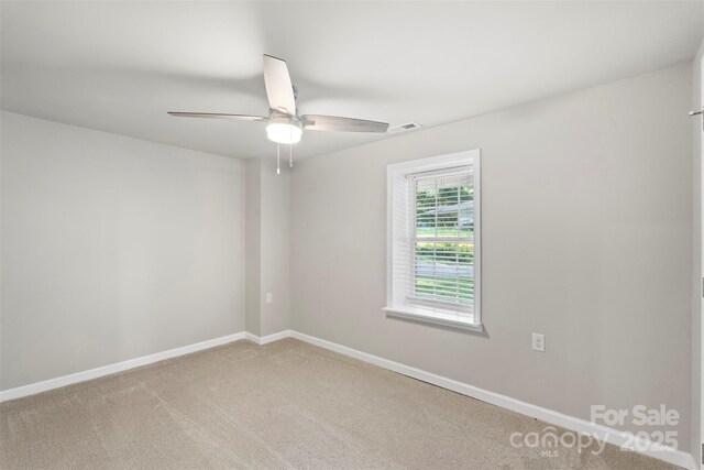 4410 Burgin St, Kannapolis, NC 28081 - carpeted empty room with ceiling fan and baseboards