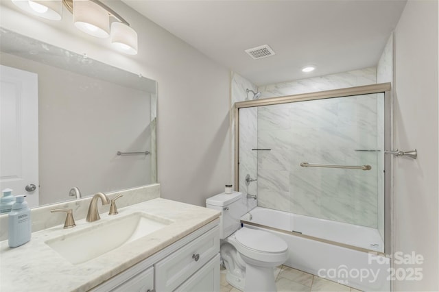 4410 Burgin St, Kannapolis, NC 28081 - full bathroom featuring vanity and shower / bath combination with glass door