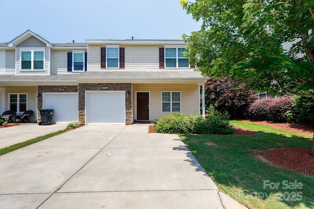 2180 Shady Pond Dr, Clover, SC 29710 - townhome / multi-family property with concrete driveway and an attached garage