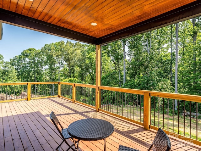 2004 Plain Field Dr, Bessemer City, NC 28016 - deck featuring view of scattered trees
