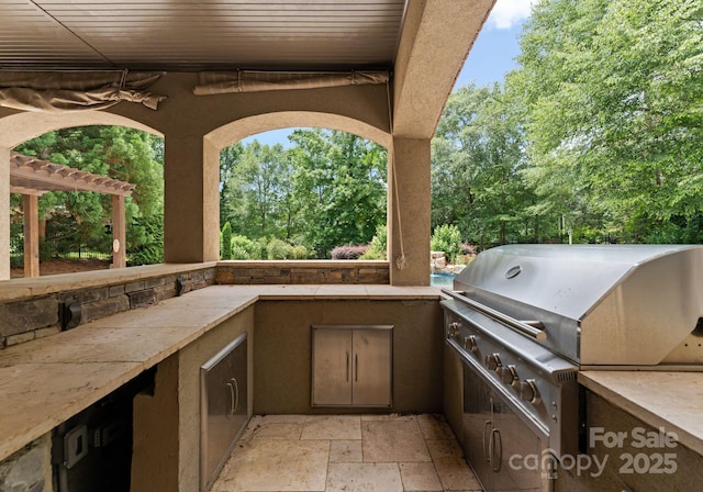 1108 Shinnecock Ln, Waxhaw, NC 28173 - view of patio with area for grilling and view of wooded area
