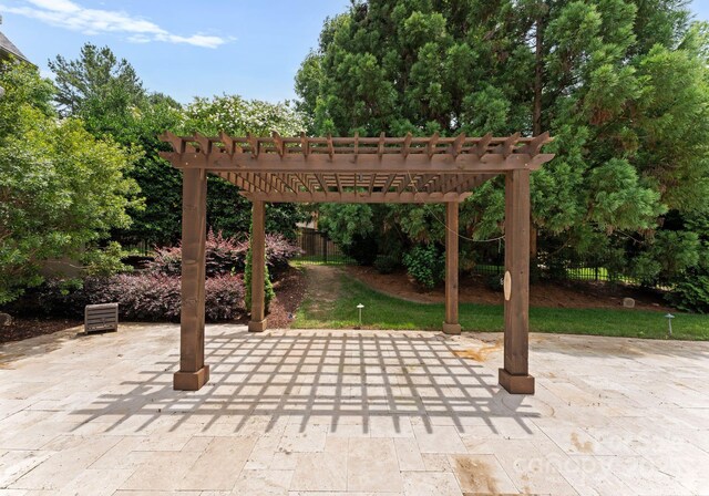 1108 Shinnecock Ln, Waxhaw, NC 28173 - view of patio / terrace featuring a pergola