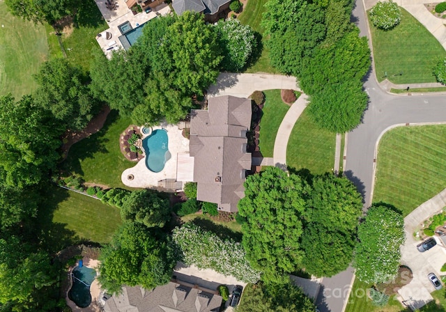 1108 Shinnecock Ln, Waxhaw, NC 28173 - aerial view of property and surrounding area with a pool